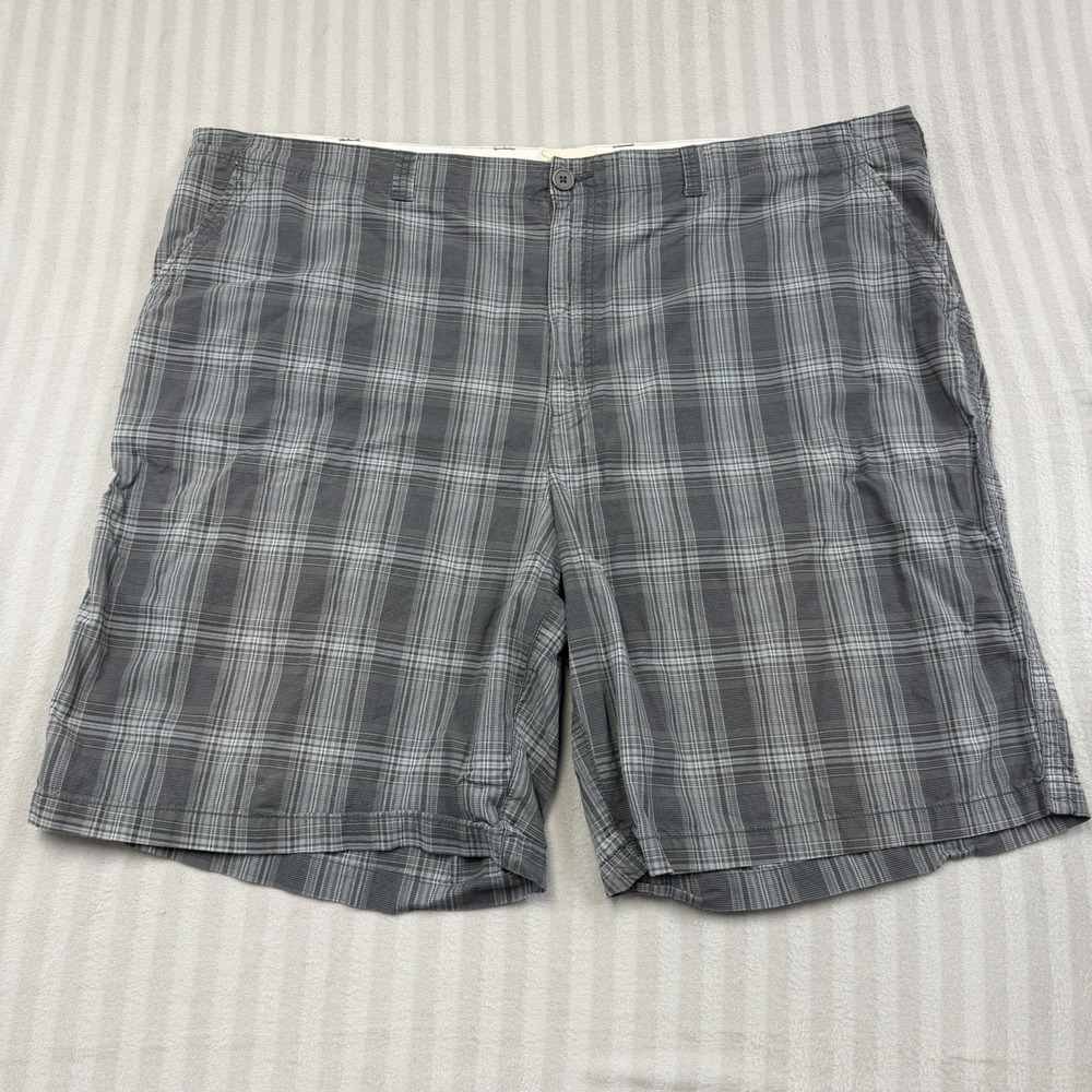 True Nation Men's Cotton Plaid Shorts Size 52 Waist Big and Tall